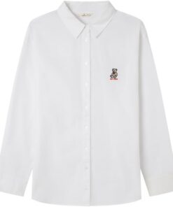 Springfield Oversize Oxford Shirt with Bear Embroidery Camisa Mujer (Pack de 1)