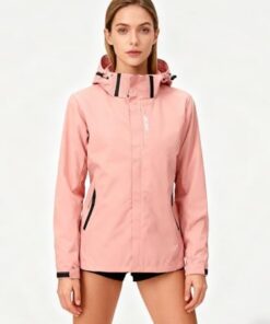 Chaqueta cortavientos ligera para mujer, impermeable, resistente al viento, con capucha, transpirable, para viajes diarios y trabajo
