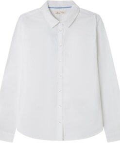 SPRINGFIELD Oxford Shirt In Cotton and Spandex. Embroided Logo. Camisa Mujer