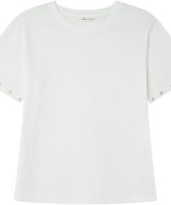 Springfield 5t.b.Camiseta Tachas Eyelet Camiseta Mujer