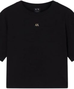 Armani Exchange Salin de Giraud, Logo Lettering On Back Camiseta para Mujer
