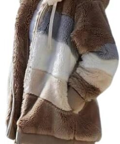 Genérico Chaqueta con Capucha de Invierno para Mujer Sudadera con Capucha para Mujer Invierno Cremallera Abrigo Cálido Sherpa Forrado Chaqueta Fleece Cárdigan Manga Larga Hoodie
