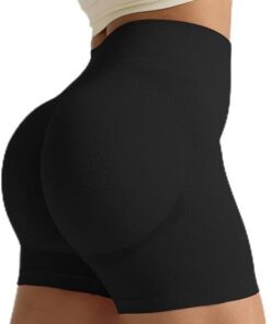 Pantalones Cortos de Gimnasio para Mujer, de Cintura Alta, para Ciclismo, Deportes, Ajustados, sin Costuras, Levantamiento de Cadera