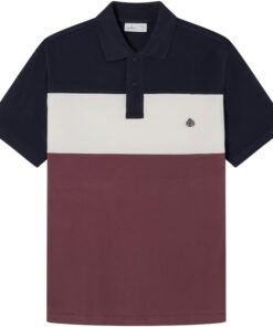 SPRINGFIELD 1 Stripe Cut & Sew SS Polo with Tree Embroidery Polo Hombre (Pack de 1)