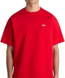 Vans Hombre Camiseta con Logo En El Pecho Izquierdo, Black