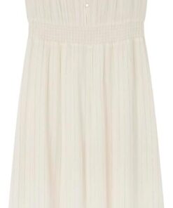 Springfield Midi Sleeveless Dress with Embroidery On The Chest and Lurex Vestido Sin Mangas Mujer