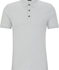 Boss Square Patch Logo Slim Fit Pique Polo Shirt Camisa de Polo Hombre (Pack de 1)
