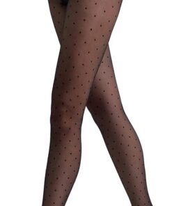 Mujeres elegantes de las mujeres con puntos - lunares que planean una hermosa mujer elástica con pegajos - Lycra Points