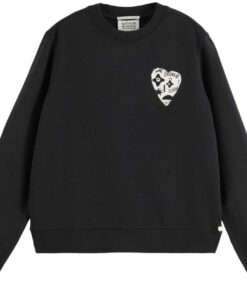 Scotch & Soda Chest Artwork Fitted Sweatshirt Sudadera para Mujer