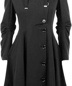Tomwell Mujer Elegante Manga Larga Color Sólido Chaquetas Otoño Invierno Abrigo Señora Caliente Ropa de Abrigo de Solapa Jacket Parkas