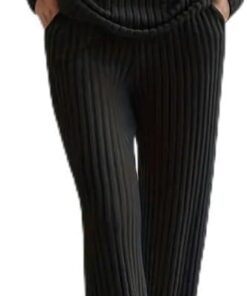 Conjunto de pijama para mujer, ropa de descanso, pijama acogedor para mujer, suave, largo, de invierno, cómodo, suave, conjunto de pijama de 2 piezas