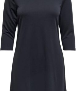 ONLY Onlwinner S/L Maxi Dress Noos Mujer Vestido Largo Negro-Blanco 97% poliéster, 3% elastán