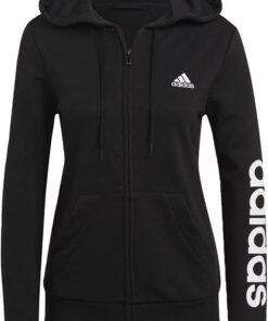 Adidas Essentials Linear Full-Zip French Terry Hoodie (Plus Size) Top con Capucha Mujer