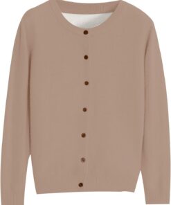 HUIFUAO - Cárdigan de punto para mujer, color negro, elegante, con botones, frente abierto, cárdigans para otoño, básico, manga larga, suéteres ligeros
