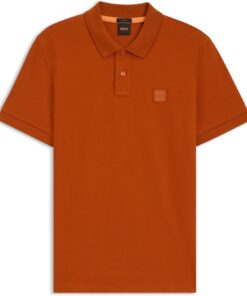 Boss Square Patch Logo Slim Fit Pique Polo Shirt Camisa de Polo Hombre (Pack de 1)