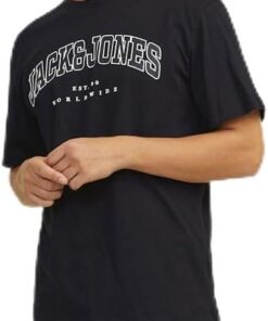 JACK & JONES Jjecaleb Varsity tee SS O-Neck Noos Camiseta Hombre (Pack de 1)