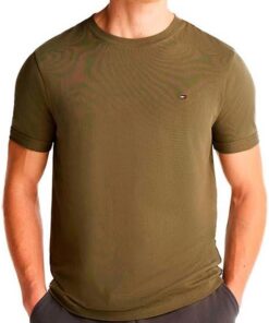 Tommy Hilfiger Camiseta de Manga Corta Hombre tee de algodón