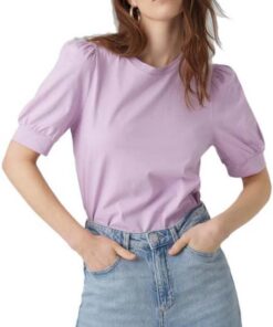 Vero Moda Vmkerry VMA Noos - Camiseta de Manga Corta con Cuello Redondo Camiseta Mujer