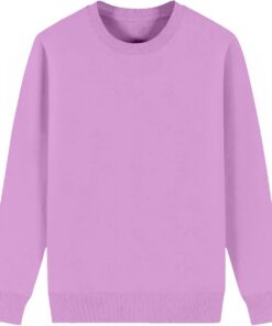 Sudadera de algodón para Mujer, Cuello Redondo, Ajuste Holgado, para otoño e Invierno, suéteres de Moda, Violeta, M