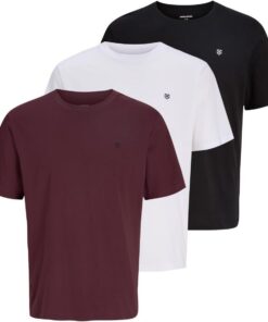 Jack & Jones Jjecorp Logo tee Camiseta Hombre (Pack de 3)