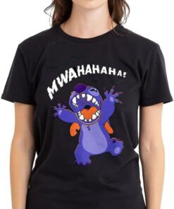 Lilo and Stitch Lilo Stitch Evil Laugh Ladies T Shirt, Black Camiseta para Mujer