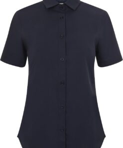 Velilla 405018S; Camisa manga corta stretch mujer; Color Negro; Talla 2XL