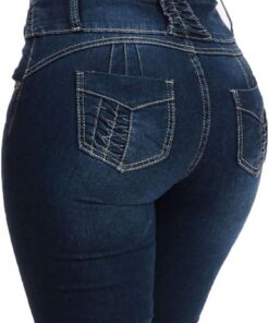 Onsoyours Vaqueros Mujer Cortos Push Up Pantalón Corto Vaquero Desgastado Cintura Alta Color Sólido Shorts de Mezclilla Pantalones Caliente Verano con Botones