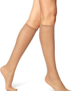 No Nonsense Rodilleras reforzadas para mujer, paquete de 10 pares