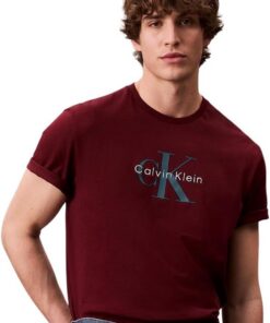 Calvin Klein Camiseta de Manga Corta Hombre Monologo tee de algodón
