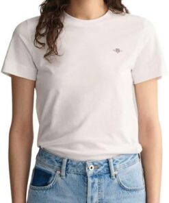 GANT Reg Shield SS T-Shirt Camiseta Mujer (Pack de 1)