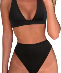 fatty tiger Acolchado Traje de baño de Dos Piezas para Mujer