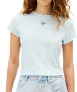 Tommy Hilfiger TH Script Slim SS tee Ww0ww48710 Camiseta S/S Mujer (Pack de 1)