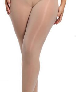 Medias de talla grande para mujer, color sólido ultrasuave, medias de nailon de cintura alta