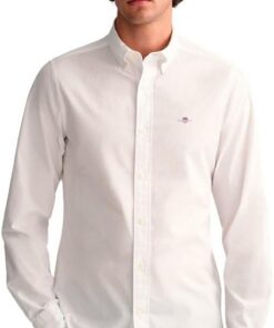 GANT Slim Poplin Shirt Camisa de Vestir Hombre (Pack de 1)