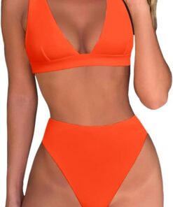 fatty tiger Acolchado Traje de baño de Dos Piezas para Mujer