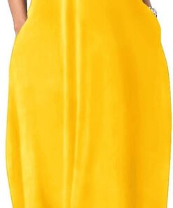 Vestido largo de verano con tirantes delgados y bolsillos para mujer