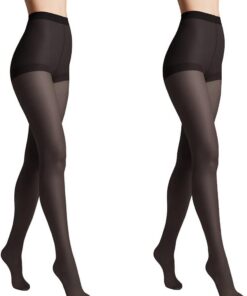 Conte elegant conjunto de 2 medias de mujeres sostenibles Semi -Mam - Mujer delgada ajustada con bragas marcadas - Uni solo 20