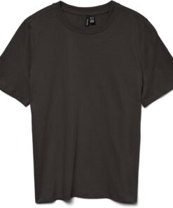 VERO MODA Camiseta básica de Mujer Cuello Redondo Manga Corta Corte Normal