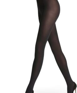 FALKE mujer Cotton Touch pantimedias transpirable algodón elegante cintura lisa mate confort sin presión costura plana en los dedos colores intensos 1 pieza