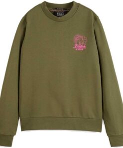 Scotch & Soda Chest Artwork Fitted Sweatshirt Sudadera para Mujer