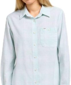 Lee Legendary - Camisa de Manga Larga Multiusos con Botones Camisa Abotonada Mujer (Pack de 1)