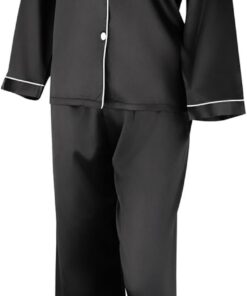 Pijamas para mujer, ropa de dormir de dos piezas con botones y pantalones cortos a juego, conjunto suave de verano
