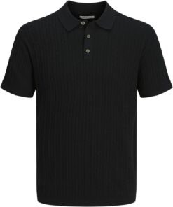 JACK & JONES Jjeemil Knit Cable Polo SS Sn para Hombre