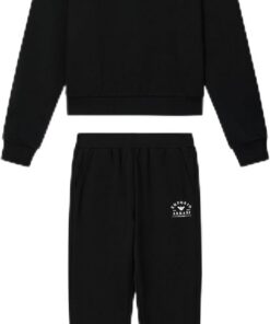 Emporio Armani ICONIC TERRY - Conjunto deportivo para mujer, color negro, talla L