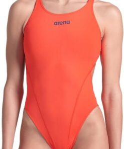 arena Solid Swim Tech Team Bañador de Una Pieza para Mujer, Secado Rápido, Bañador Deportivo en Tejido MaxLife Eco, Resistencia al Cloro y Protección UPF 50+ UV