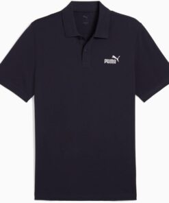 Puma ESS No. 1 Logo Pique Polo Puma Polo de piqué Essentials con Logo n.º 1 Hombre L, New Navy Blue Hombre