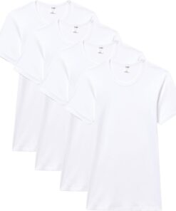 Abanderado Pack Camisetas de Manga Corta Cuello Redondo Clásico Algodón 100% Hombre x4