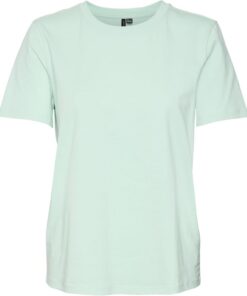 VERO MODA Camiseta básica de Mujer Cuello Redondo Manga Corta Corte Normal