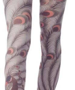 iB-iP Mujer Estampado Cola Pavo Real Pantimedias Veladas