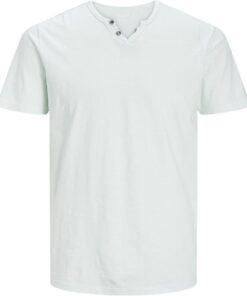 JACK & JONES T-Shirt Melange Split Neck T-Shirt